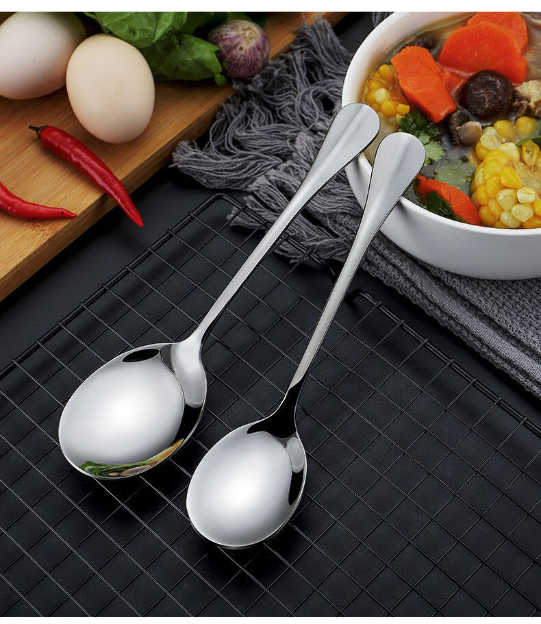 小米生态家同款不锈钢分菜勺餐厅大公勺加厚食堂公用勺酒店分餐汤匙