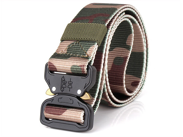战术腰带多功能垂降训练工装速干男士尼龙带眼镜蛇皮带 都市迷彩 125