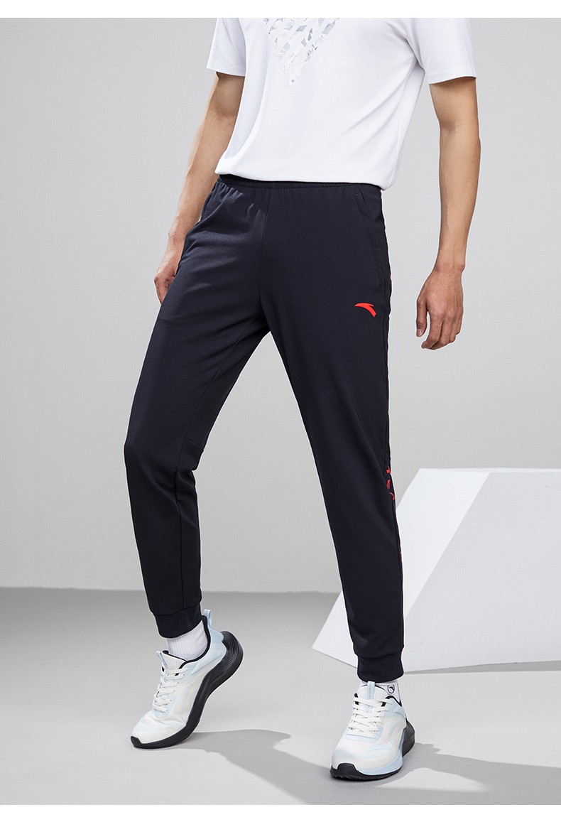 商场同款安踏运动裤男裤子2022夏季新款针织收口束脚卫裤休闲男士裤子