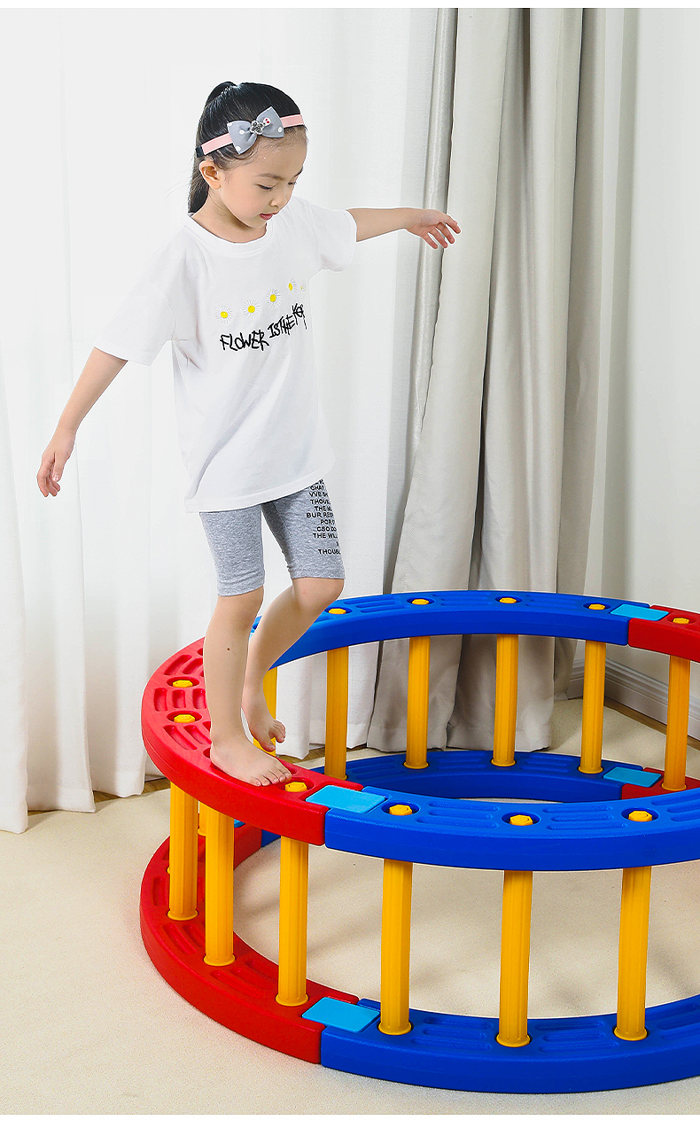 四分之一圆感统训练器材儿童家用体能训练幼儿园独木桥圆形阶梯家庭款