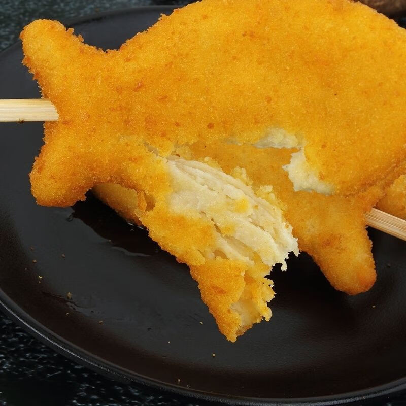 小黄鱼排串15串鱼糜鸡肉串商用特色油炸小吃串串烧烤香酥鱼排小黄鱼串