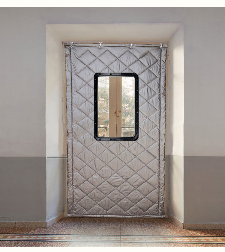 隔音房免打孔加厚保温保暖隔音pu皮革棉门帘防风防寒防潮防水冬季门帘