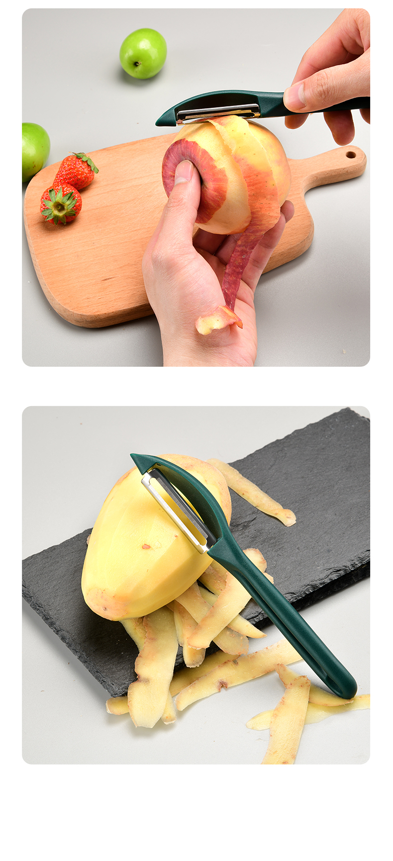创木工房削皮神器不锈钢削皮刀多功能土豆去皮家用刮皮刀水果瓜刨刀