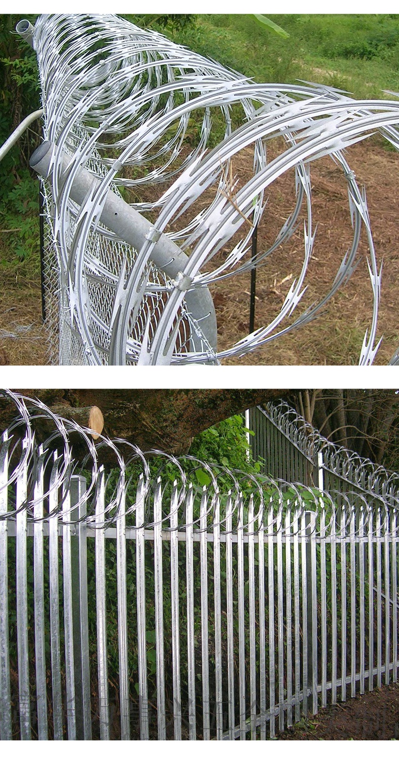 防盗网刀片刺绳支架防盗刺滚笼刺防盗网刺铁丝铁蒺藜刺铁刺网围墙防