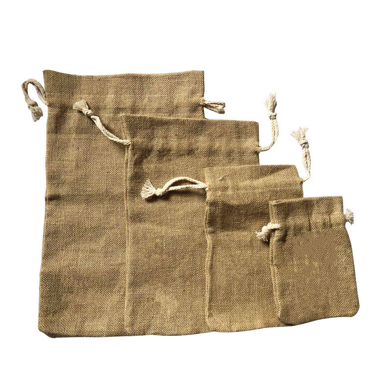 恒日晟束口袋麻袋小麻袋抽绳麻包袋礼品装饰复古风咖啡豆束口袋麻布袋