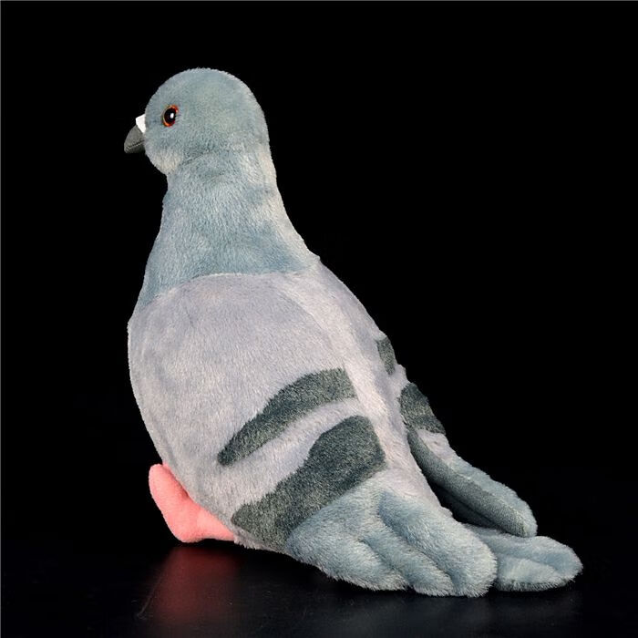 鸽子玩偶可爱毛绒玩具白鸽子抱枕仿真玩偶超萌鸽子公仔小信鸽毛绒玩具