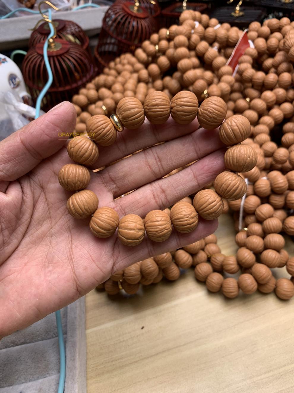 gey猴头核桃手串原籽天然野生正圆光珠雕刻土豪矮桩南瓜凤羽文玩男女