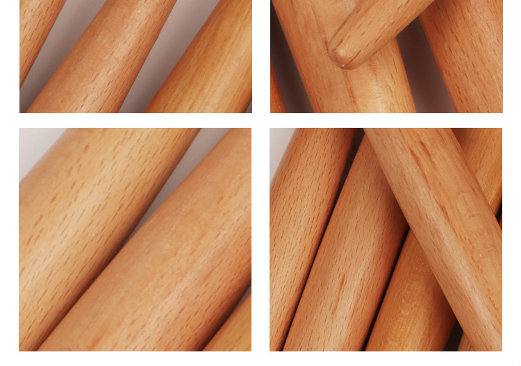 榉木擀面杖烘焙工具大小号实木两头尖擀面棒饺子皮家用压面棍 长39cm