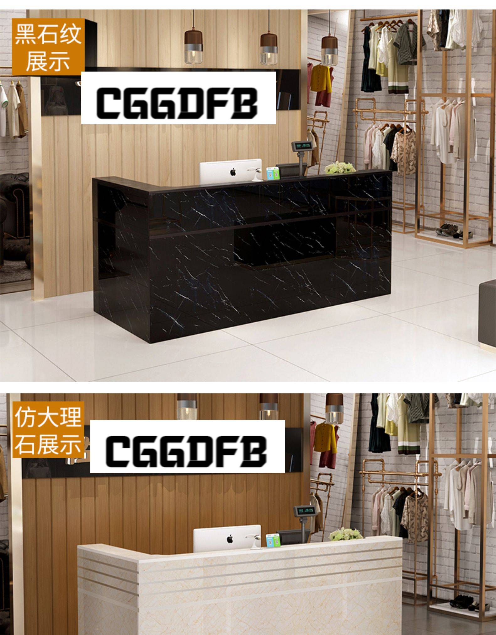 收银台l型收银台柜台转角简约吧台药店饭店餐饮理发店铺小型拐角前台