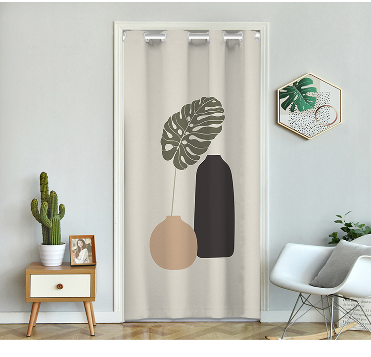 厨房门帘防油烟推拉门帘隔断帘冬季保暖防风家用免打孔卧室厨房油烟