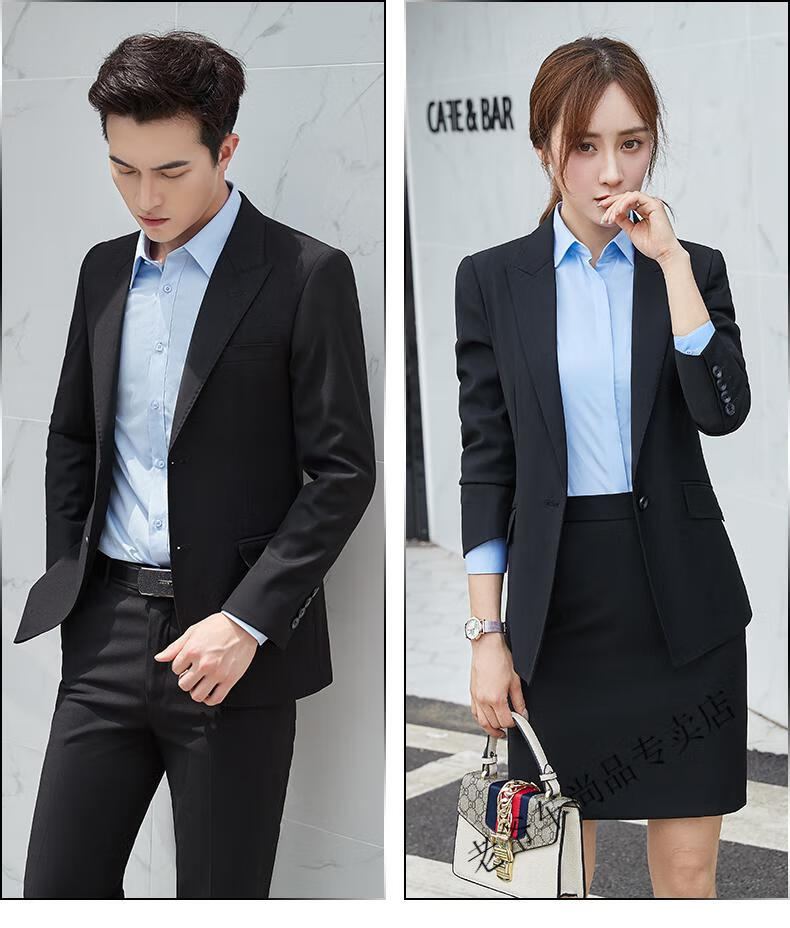 老爷车西装整套正装男大学生面试毕业照商务西服三件套上班面试职业装