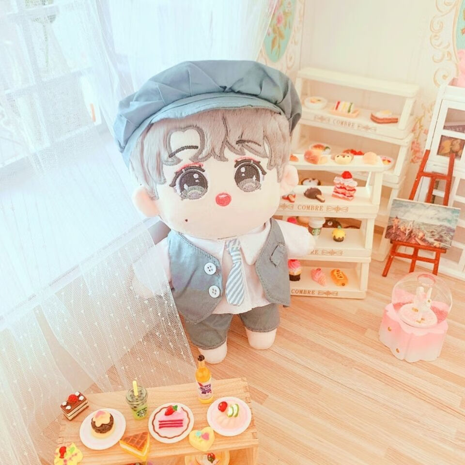 成员马嘉祺棉花娃娃人形公仔厘米时代少年团卡通娃娃 灰发嘉琪裸娃 男