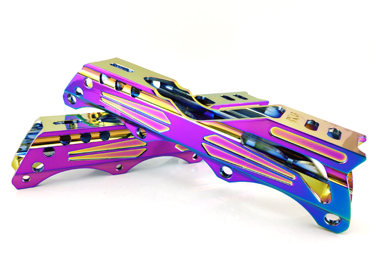 速滑刀架hv滑冰溜冰轮滑鞋平花刀架天使之光is毒龙架刹车支架炫彩鸳鸯