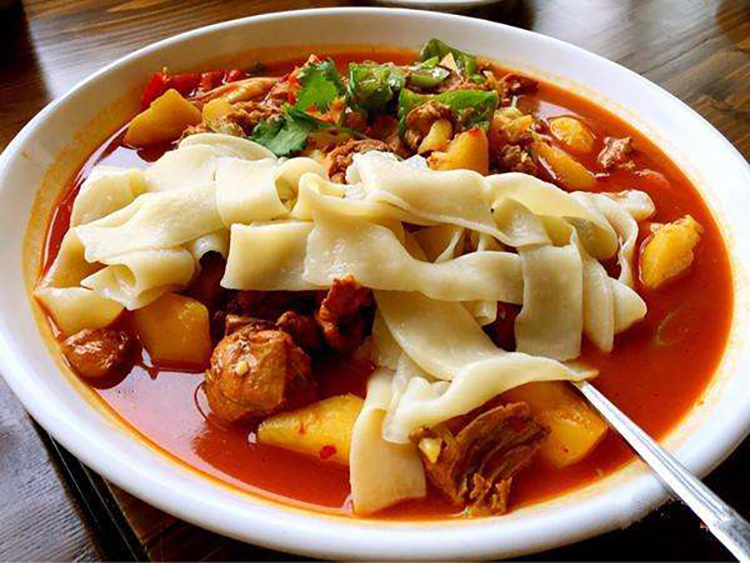 德祥隆新疆特产手工面新疆大盘鸡面皮宽面裤带面油泼面拌面800克 两袋