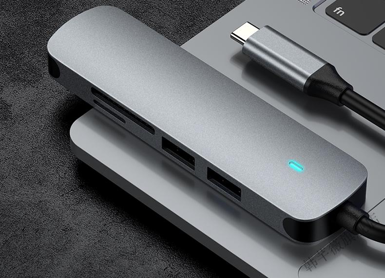 适用华为matebook1314扩展坞typec拓展笔记本usb集分线hub雷电3hdmi多