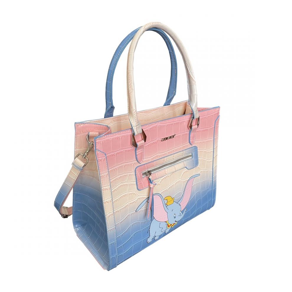 包cultivator原创迪士尼联名小飞象大容量渐变蓝粉斜挎手提包包女新