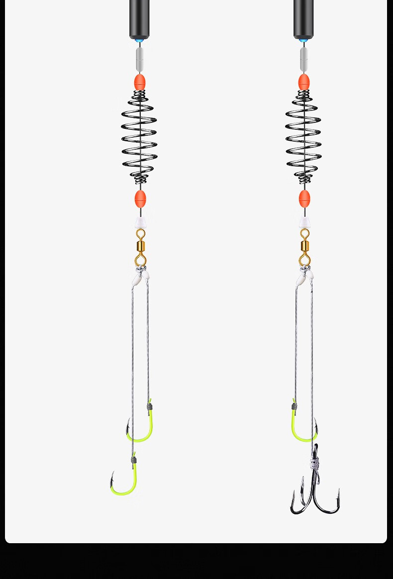 邓刚鲢鳙线组武汉邓刚手竿鲢鳙钓组改良绑好成品台钓双钩线组防缠绕浮