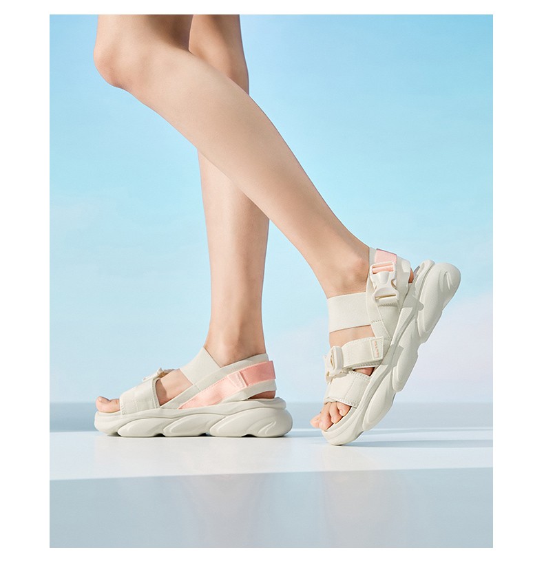 喵喵凉鞋安踏凉鞋女2022夏季新款休闲复古厚底户外沙滩鞋运动凉拖鞋女