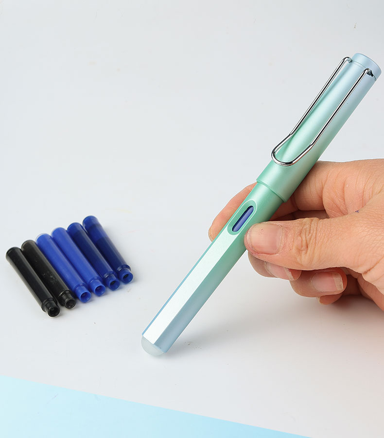 众强 热可擦钢笔墨囊50支小学生专用魔力擦墨囊晶蓝色墨蓝黑色墨.