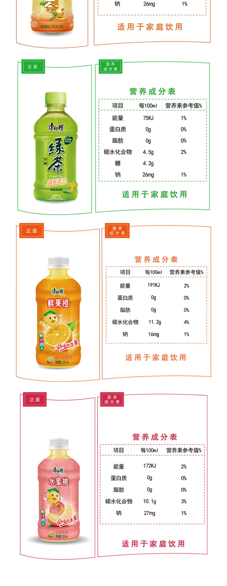 冰红茶饮料330ml迷你小瓶果味饮品整箱24瓶酸梅汤橙蜜混装鲜果橙6瓶