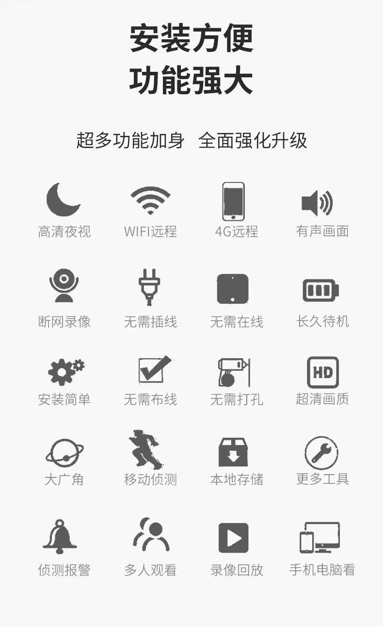 小米mi米家適用無線攝像頭方塊連手機遠程監控器家用無網wifi超清室內