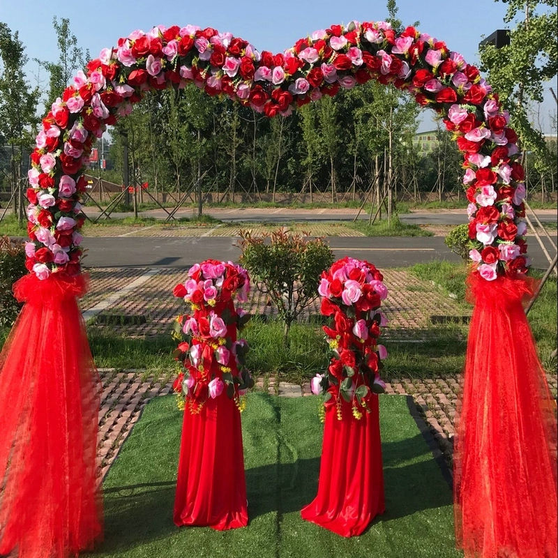 蝴蝶萱繁佩婚庆拱门结婚花门绢花拱门开业庆典活动布置喜庆花架铁艺