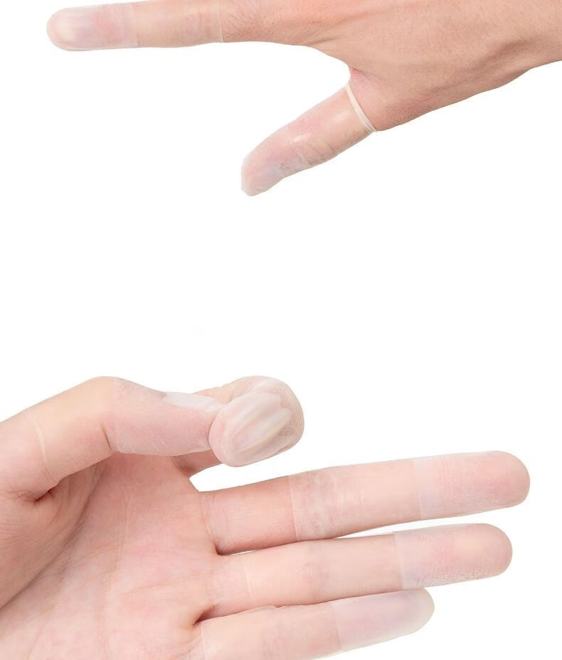 薄款磨砂手指套防水防滑防干裂美容美甲手工护指纹绣包药透明指套