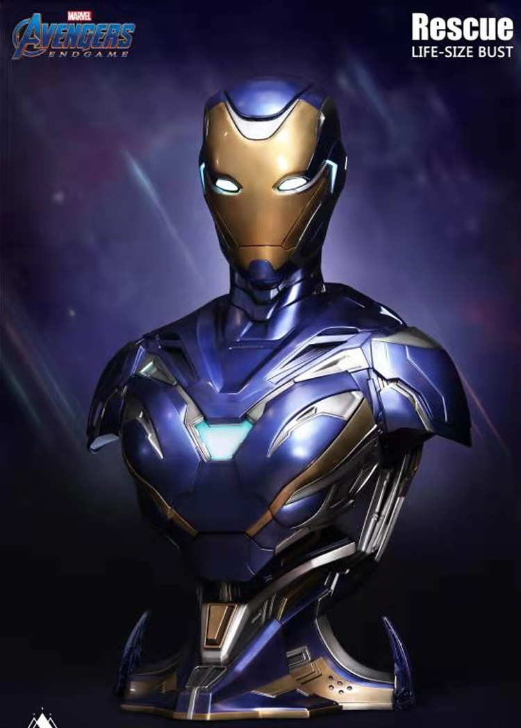 钢铁侠大型超模动漫queen studios12f1mk49胸像大型雕像模型摆件 像