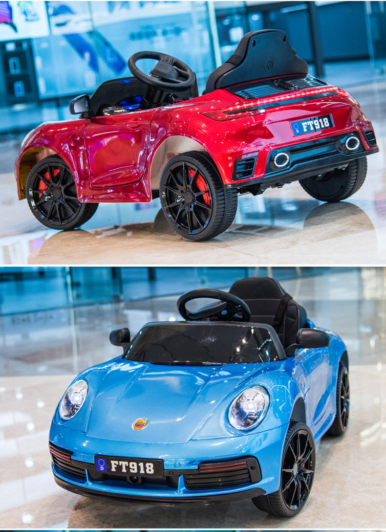 车保时捷四轮带遥控蓝牙音乐越野4驱男女宝宝婴幼儿摇摆车玩具车童车
