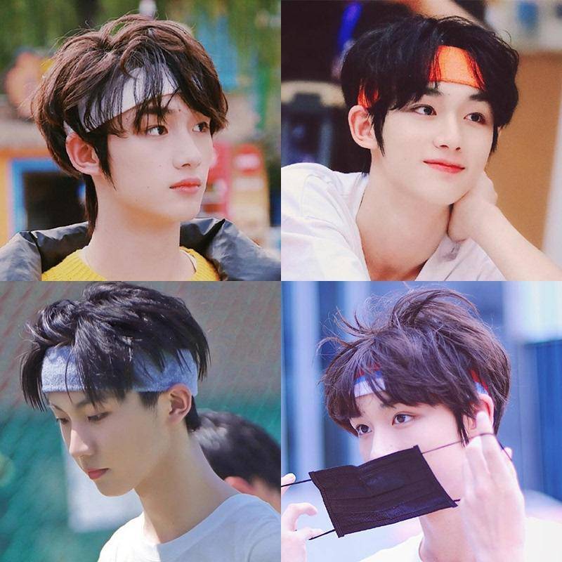 tnt时代少年团宋亚轩马嘉祺丁程鑫同款发带运动跑步吸汗头带发箍针织