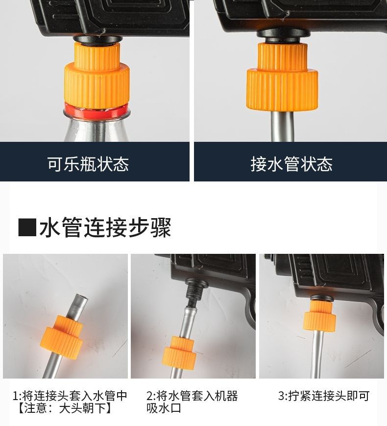 無線洗車機水槍家用充電鋰電池小型便攜式高壓刷車工具洗車神器裸槍一