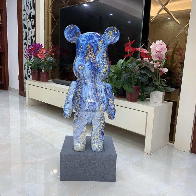 网红客厅创意暴力熊存钱罐现代装饰品电视柜大号落地摆件日礼物 一米