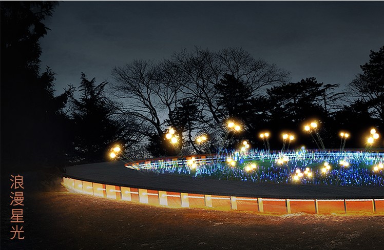 太阳能发光萤火虫灯户外防水仿真摇摆公园草地灯亮化草坪景观灯太阳能