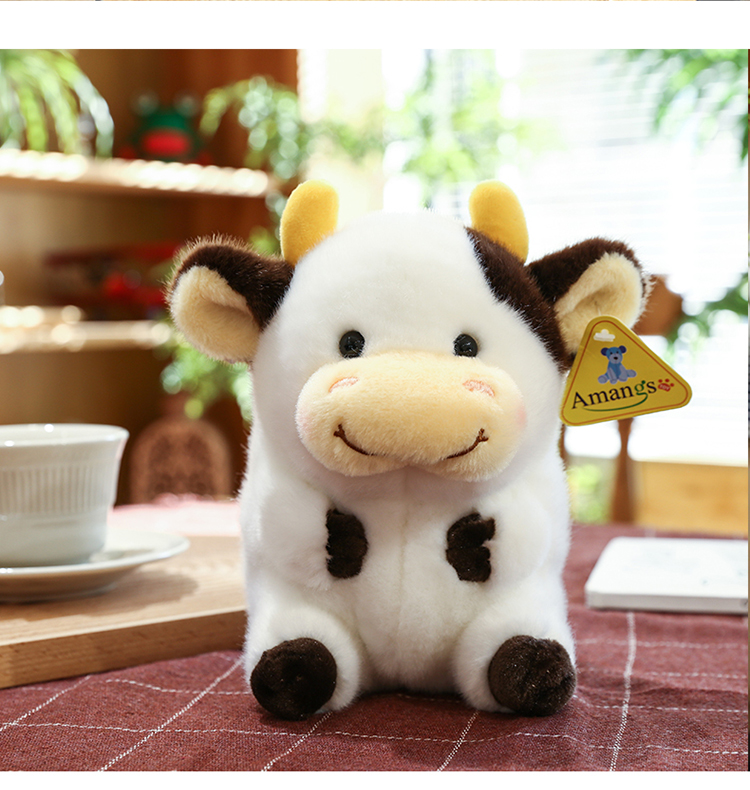 女朋友礼物amangs可爱小牛公仔毛绒玩具牛牛年吉祥物布娃娃玩偶抱枕
