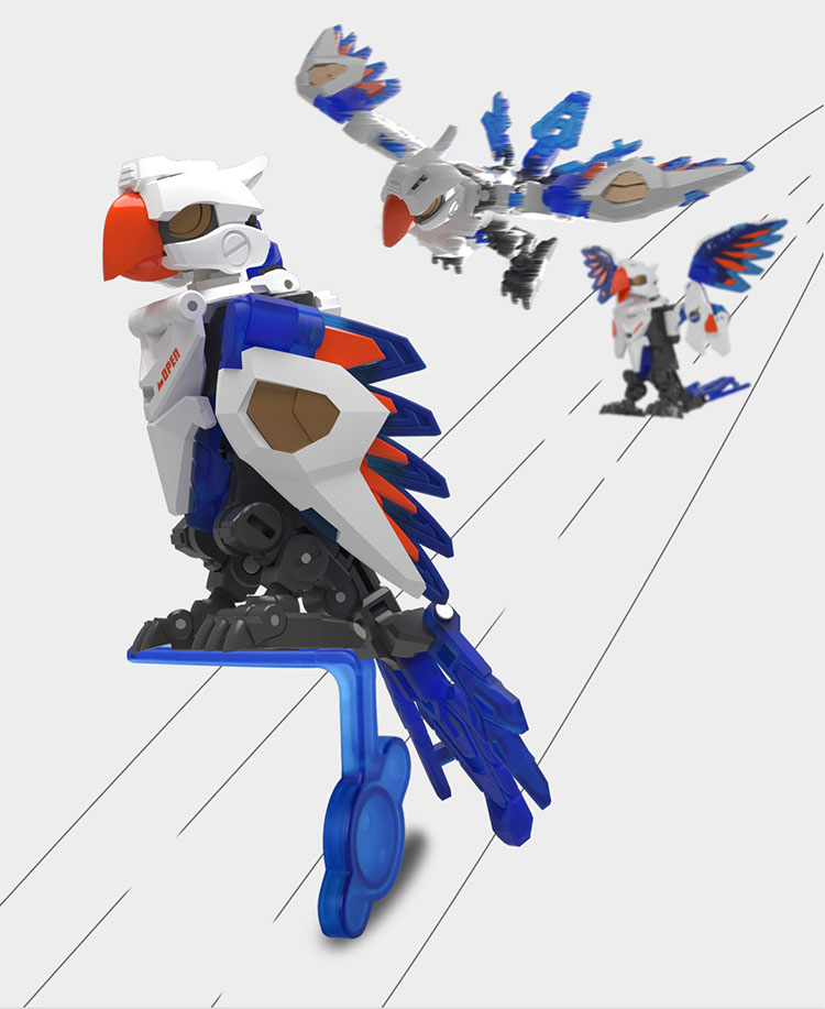 52toys猛兽匣 52toys猛兽匣系列 太空赞歌鹦鹉变形潮