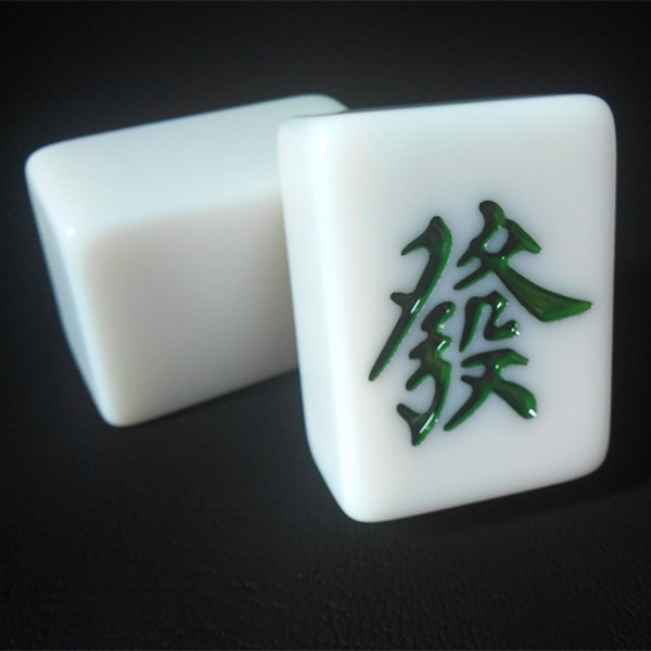 手搓手打家用娱乐麻将44号机用麻将机子牌新款一体色麻将牌 浅棕色