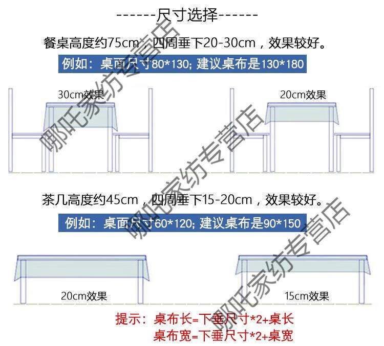 8，歸隱（GUIYIN）桌佈佈藝防油水棉麻正方形格子現代簡約茶幾台佈家用餐桌佈長方形 清風-咖色小格子 90*150cm