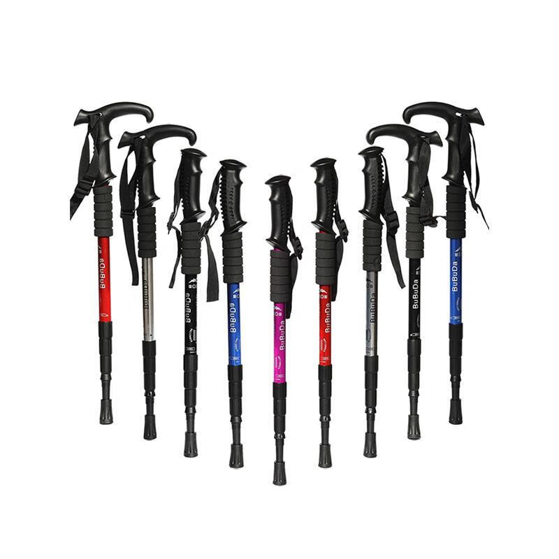 登山杖多功能登山爬山徒步便携拐杖 超轻超短登山杖 户外伸缩折叠手杖