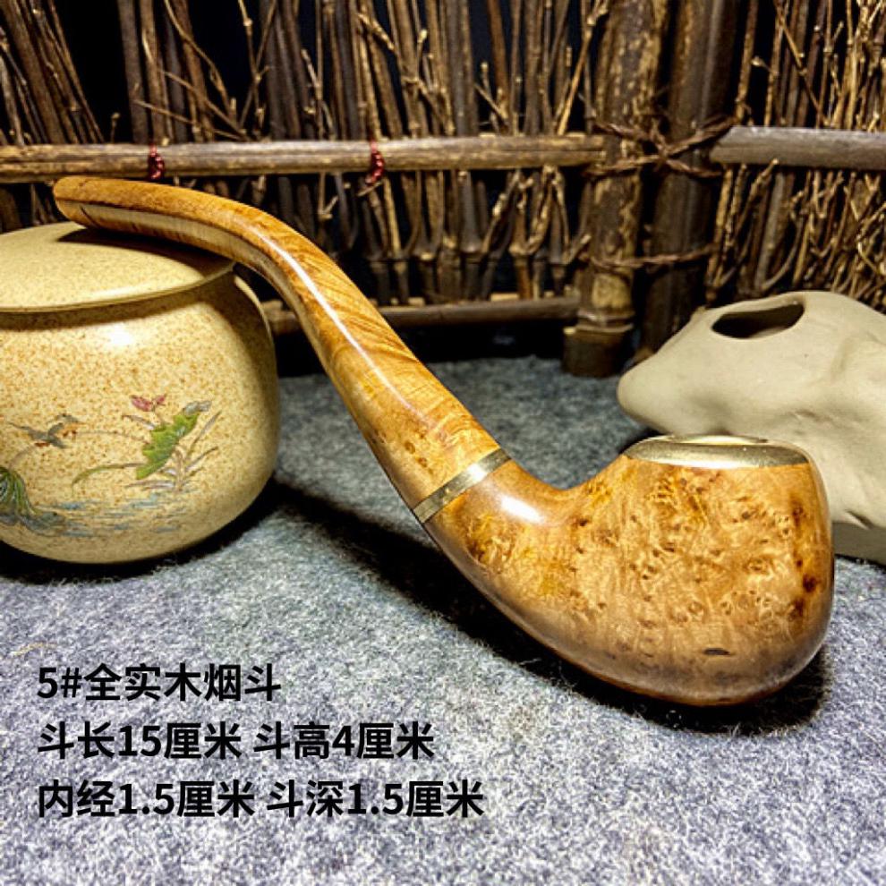 麻梨疙瘩烟斗老料满瘤花老式手工麻利烟袋斗树根弯直烟嘴国货之光 11