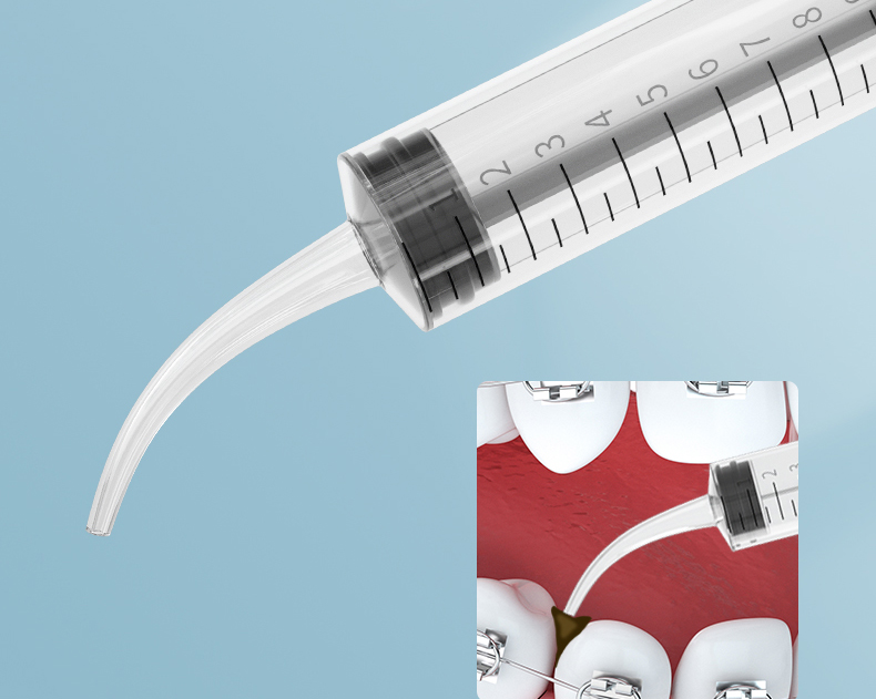 杉贝 手动冲牙器弯嘴智齿清理神器口腔冲洗工具弯头牙缝牙洞清洗清洁