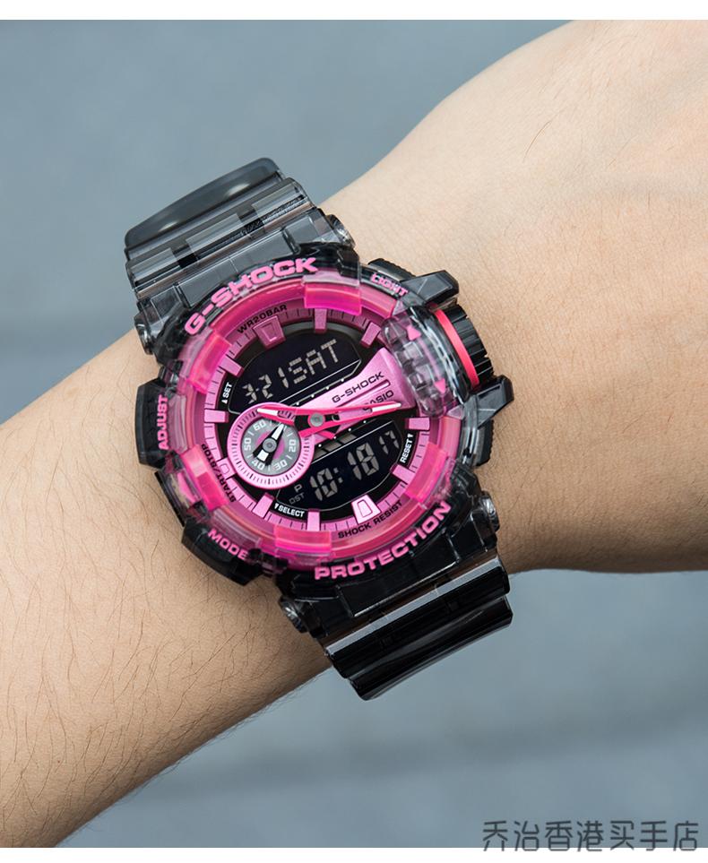 王一博同款卡西欧手表男冰韧透明冰川复古街头潮表 ga-400-1b【图片