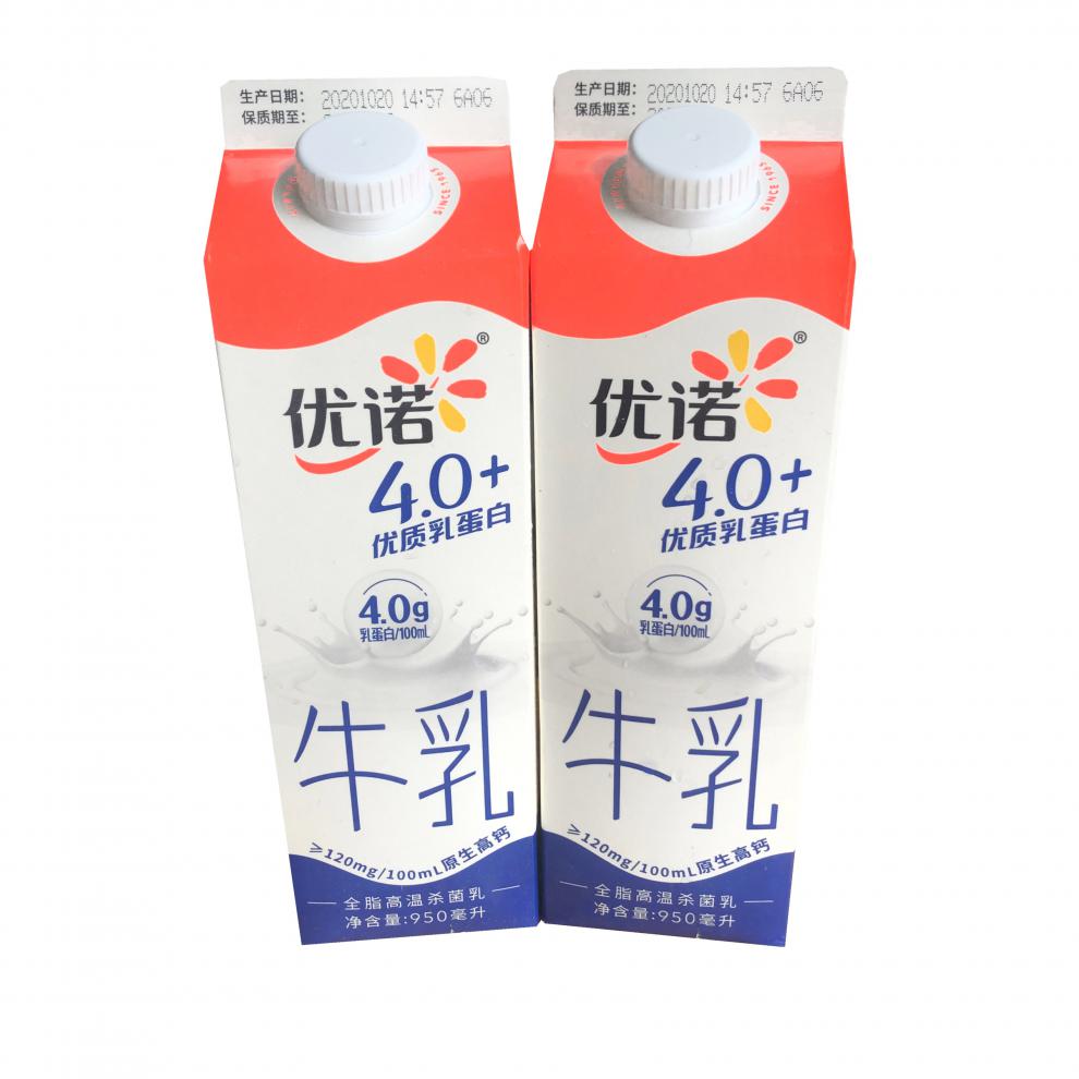yoplait优诺高品质全脂牛奶950ml盒鲜奶鲜牛乳学生孕妇早餐4瓶鲜奶