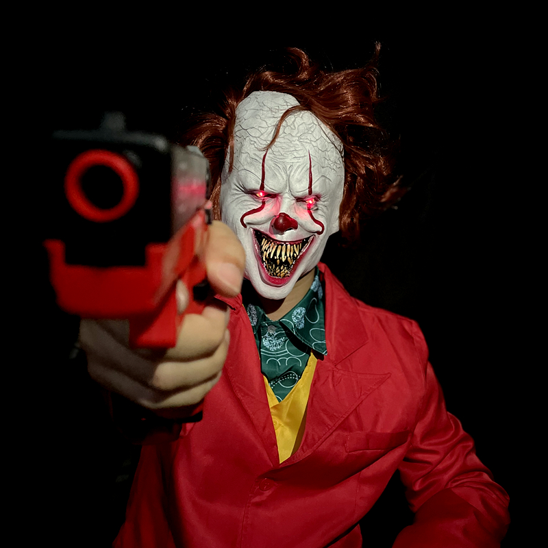 密室逃脱npc道具 小丑回魂面具成人脸面罩密室逃脱鬼屋npc道具头套男