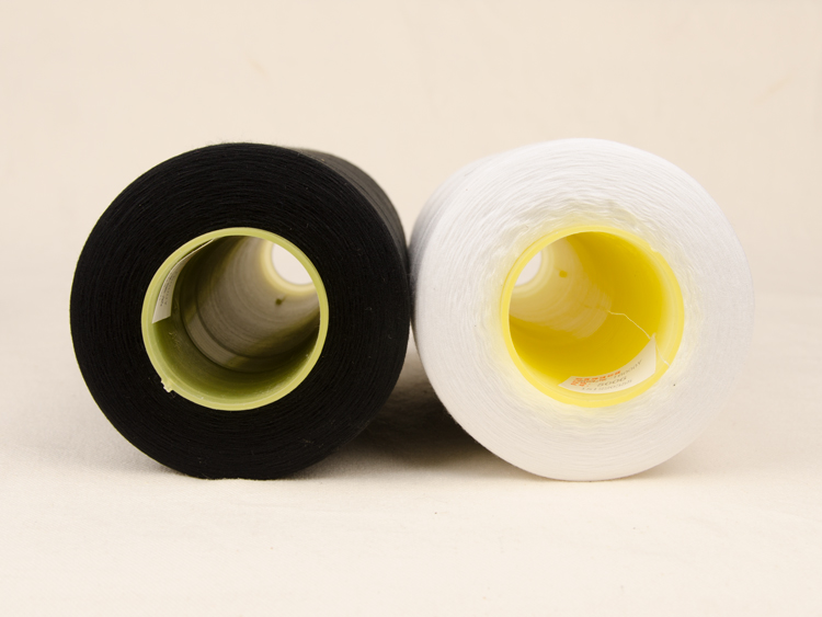 寻梦虎柳青牌涤纶缝纫线白色黑色40s216000码一卷大卷高速缝纫线黑色