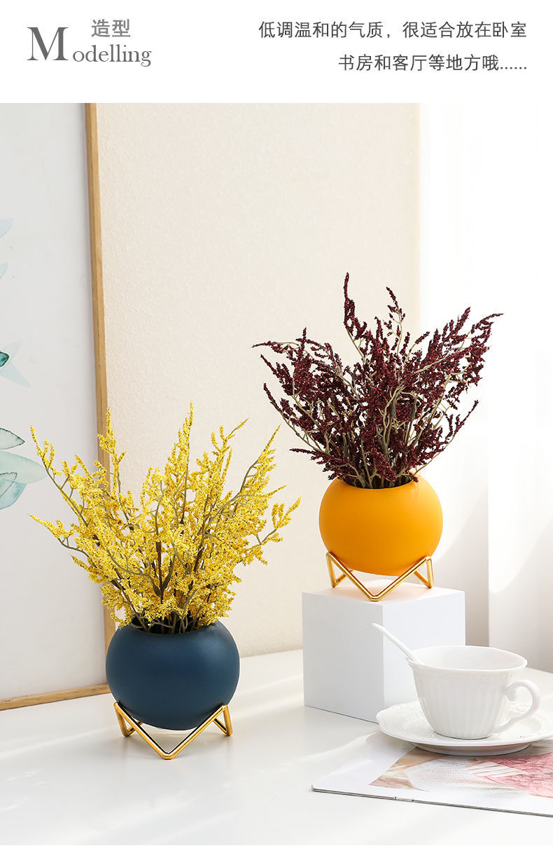 北欧创意仿真花绿植物盆栽假花仿真花花卉盆栽花瓶装饰客厅室内桌面