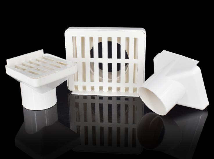 pvc配件侧排地漏排水管件配件墙角长方形塑料地漏dn5075110160侧墙75