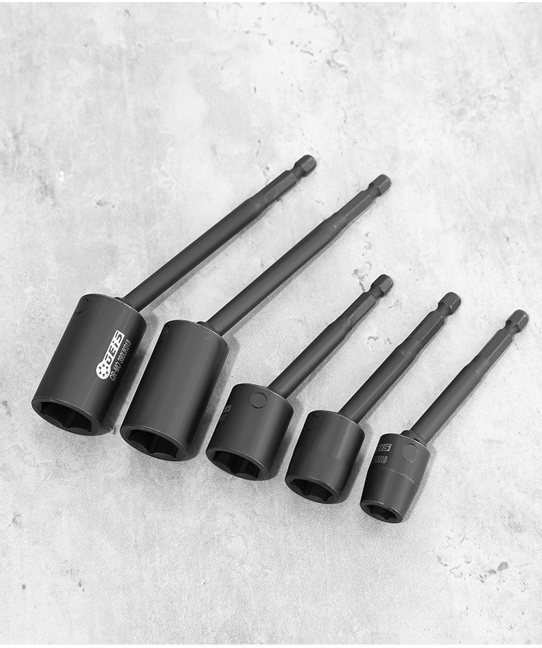 万向风批套筒加长一体摇头光伏电站套筒360度旋转电动扳手套筒头 100