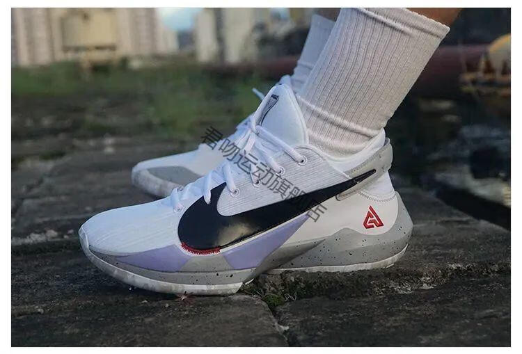 高版本公司级莆田纯原字母哥2代篮球鞋2ep白水泥黑白金气垫实战耐磨