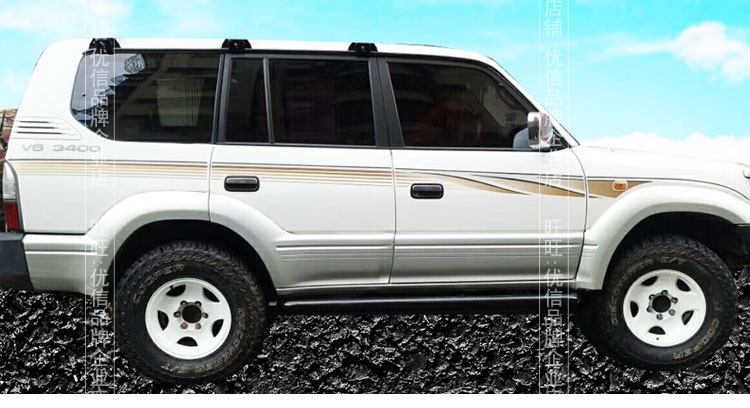 北汽路霸车身贴0309款丰田车身侧边拉花贴纸改装车身彩条贴t1360款