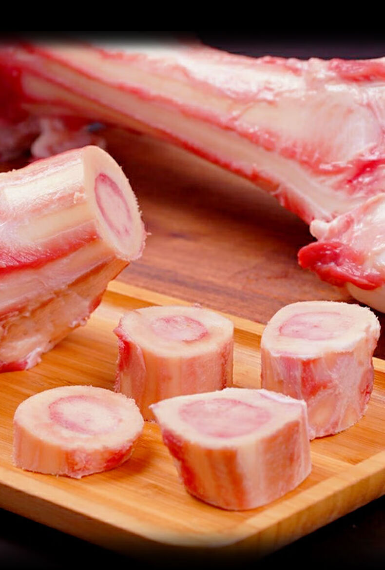 清真牛骨髓新鲜中段筒骨棒牛筒骨筒子骨营养大骨头烧烤骨髓段营养 3斤